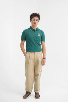 Green Men's Polo Shirt - Loopspk