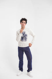 Light Grey men's sweat shirt NYC - Loopspk