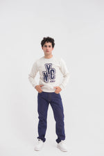 Light Grey men's sweat shirt NYC - Loopspk