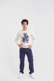 Light Grey men's sweat shirt NYC - Loopspk