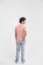 Light Orange Cotton Men's T-Shirt - Loopspk