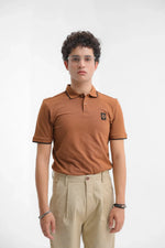 Men's Brown Polo Shirt - Loopspk