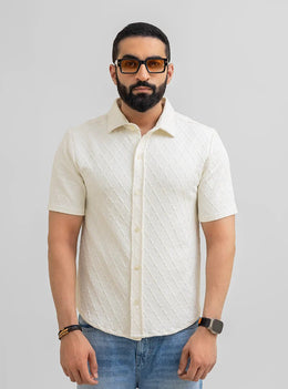 Men's Casual Half Sleeve Knit Shirt - Loopspk