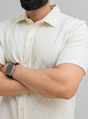 Men's Casual Half Sleeve Knit Shirt - Loopspk
