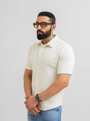 Men's Casual Half Sleeve Knit Shirt - Loopspk