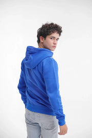 Royal Blue Men's Zipper Hoodie - Loopspk