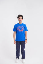 Royal Blue Cotton Men's T-Shirt - Loopspk