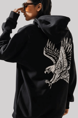 Unisex Hawk Printed Hoodie - Loopspk