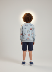 Boys Sky Blue Sweatshirt – Soft Fleece Winter Pullover