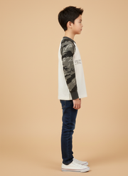 Boys White Camo Sweatshirt