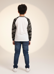 Boys White Camo Sweatshirt