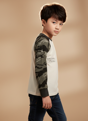 Boys White Camo Sweatshirt
