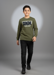 Boys Olive Green Sweatshirt
