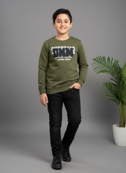 Boys Olive Green Sweatshirt