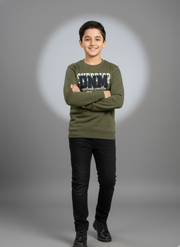 Boys Olive Green Sweatshirt