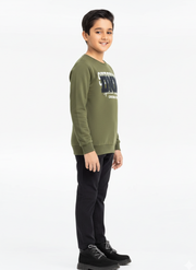 Boys Olive Green Sweatshirt