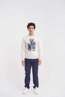 Light Grey men's sweat shirt NYC - Loopspk