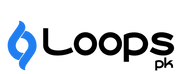 Logo of Loops pk with a blue and black design on a white background